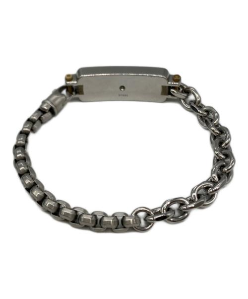 DIESEL（ディーゼル）DIESEL (ディーゼル) ロゴプレートブレスレット シルバーの古着・服飾アイテム