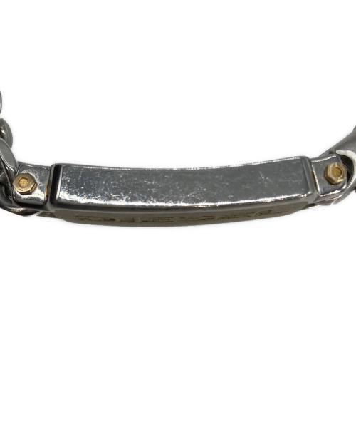 DIESEL（ディーゼル）DIESEL (ディーゼル) ロゴプレートブレスレット シルバーの古着・服飾アイテム