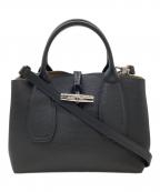 LONGCHAMPロンシャン）の古着「ロゾ 2WAYバッグ」｜ネイビー