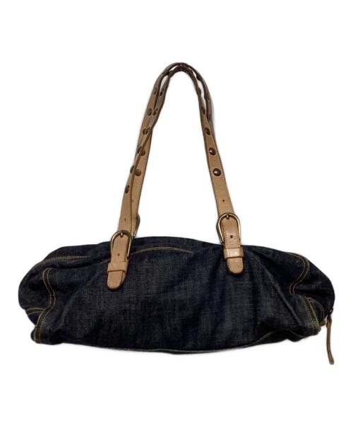 MIU MIU（ミュウミュウ）MIU MIU (ミュウミュウ) デニムミニボストンバッグ　RR0199 インディゴの古着・服飾アイテム