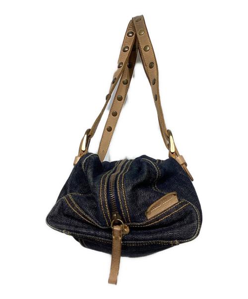 MIU MIU（ミュウミュウ）MIU MIU (ミュウミュウ) デニムミニボストンバッグ　RR0199 インディゴの古着・服飾アイテム