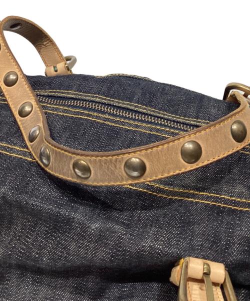 MIU MIU（ミュウミュウ）MIU MIU (ミュウミュウ) デニムミニボストンバッグ　RR0199 インディゴの古着・服飾アイテム