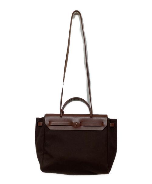 HERMES（エルメス）HERMES (エルメス) エールバッグPM 2WAYショルダーバッグ ブラウン×ベージュの古着・服飾アイテム