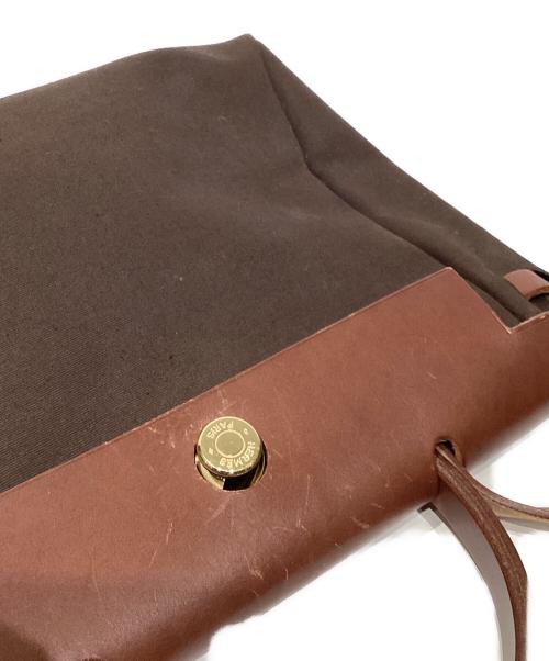 HERMES（エルメス）HERMES (エルメス) エールバッグPM 2WAYショルダーバッグ ブラウン×ベージュの古着・服飾アイテム
