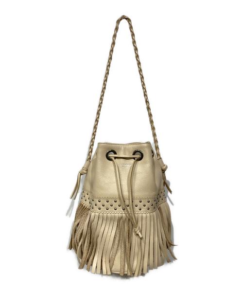 J&M DAVIDSON（ジェイ＆エム デヴィッドソン）J&M DAVIDSON (ジェイ＆エム デヴィッドソン) カーイバル スタッズ ショルダーバッグ ベージュの古着・服飾アイテム