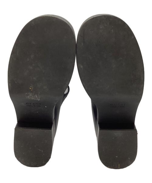 GUCCI（グッチ）GUCCI (グッチ) メリージェーン レザーシューズ ブラック サイズ:35 1/2の古着・服飾アイテム