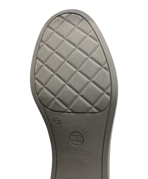 CHANEL（シャネル）CHANEL (シャネル) ノルディック ラバー ロングブーツ ネイビー×グレー サイズ:US６の古着・服飾アイテム