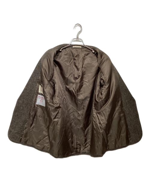 PAPAS（パパス）PAPAS (パパス) Harris Tweed (ハリスツイード) 2Bウールジャケット　D0424FJ 035 ブラウン サイズ:Mの古着・服飾アイテム