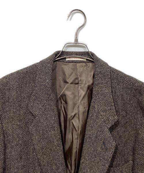 PAPAS（パパス）PAPAS (パパス) Harris Tweed (ハリスツイード) 2Bウールジャケット　D0424FJ 035 ブラウン サイズ:Mの古着・服飾アイテム