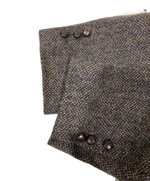 PAPAS（パパス）PAPAS (パパス) Harris Tweed (ハリスツイード) 2Bウールジャケット　D0424FJ 035 ブラウン サイズ:Mの古着・服飾アイテム