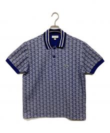 LACOSTE（ラコステ）の古着「モノグラムジャカードポロシャツ」｜ブルー