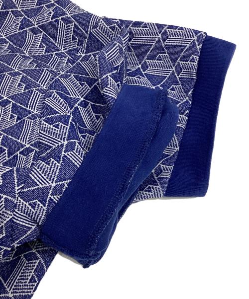 LACOSTE（ラコステ）LACOSTE (ラコステ) モノグラムジャカードポロシャツ ブルー サイズ:US Mの古着・服飾アイテム