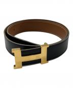 HERMESエルメス）の古着「Hバックルベルト」｜ブラック