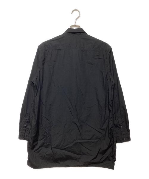 Yohji Yamamoto pour homme（ヨウジヤマモト プールオム）Yohji Yamamoto pour homme (ヨウジヤマモト プールオム) 20AW　台襟ロングカラーシャツ ブラック サイズ:2の古着・服飾アイテム
