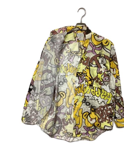 Paul Smith London（ポールスミスロンドン）Paul Smith London (ポールスミスロンドン) 90’ｓ　総柄シャツ イエロー サイズ:Mの古着・服飾アイテム