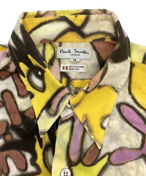 Paul Smith London（ポールスミスロンドン）Paul Smith London (ポールスミスロンドン) 90’ｓ　総柄シャツ イエロー サイズ:Mの古着・服飾アイテム