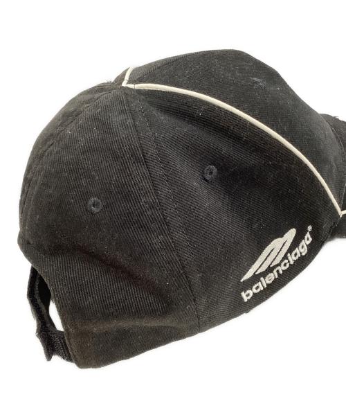 BALENCIAGA（バレンシアガ）BALENCIAGA (バレンシアガ) 24SS　Paris Soccer Cap ブラック サイズ:L（59ｃｍ）の古着・服飾アイテム