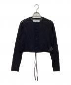 Plage×JANE SMITHプラージュ×ジェーンスミス）の古着「別注 SHEER SHORT カーディガン」｜ブラック