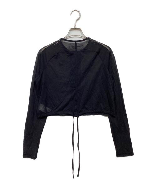 Plage（プラージュ）Plage (プラージュ) JANE SMITH (ジェーンスミス) 別注 SHEER SHORT カーディガン ブラック サイズ:SIZE ONEの古着・服飾アイテム