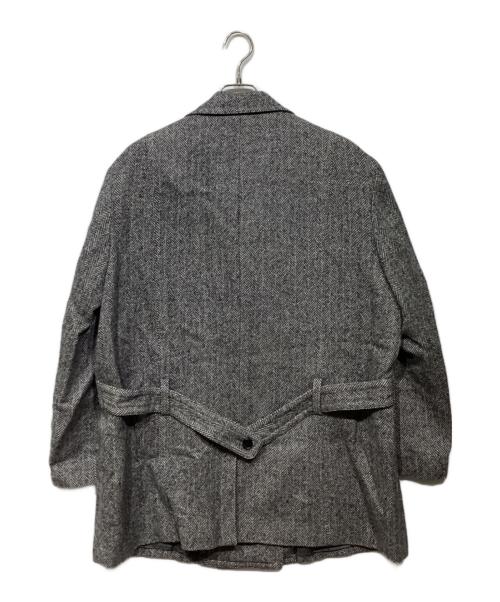 PAPAS（パパス）PAPAS (パパス) アンゴラブレンドPコートD0434FCH010 ホワイト×ブラック サイズ:Lの古着・服飾アイテム