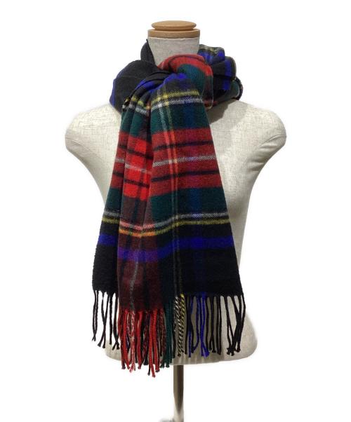 JOHNSTONS OF ELGIN（ジョンストンズオブエルガン）JOHNSTONS OF ELGIN (ジョンストンズオブエルガン) カシミヤチェックマフラー マルチカラーの古着・服飾アイテム