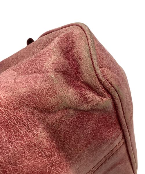 MIU MIU（ミュウミュウ）MIU MIU (ミュウミュウ) vitello lux ヴィッテロルクス　サイドリボン2WAYバッグ ピンクの古着・服飾アイテム