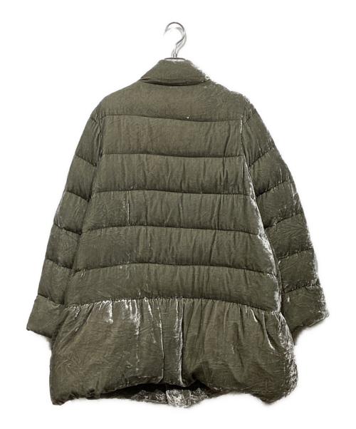 RED VALENTINO（レッドヴァレンティノ）RED VALENTINO (レッドヴァレンティノ) ベロアダウンコート　DRA3595A オリーブ サイズ:46の古着・服飾アイテム