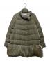 RED VALENTINO（レッドヴァレンティノ）の古着「ベロアダウンコート　DRA3595A」｜オリーブ