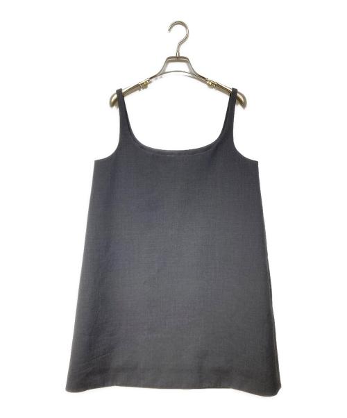 PRADA（プラダ）PRADA (プラダ) ヴァージンウールキャミソールワンピース ブラック サイズ:42の古着・服飾アイテム