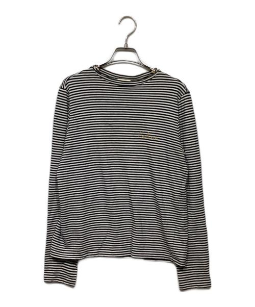 CELINE（セリーヌ）CELINE (セリーヌ) ボーダーカットソー　2X352469F ホワイト×ブラック サイズ:Mの古着・服飾アイテム