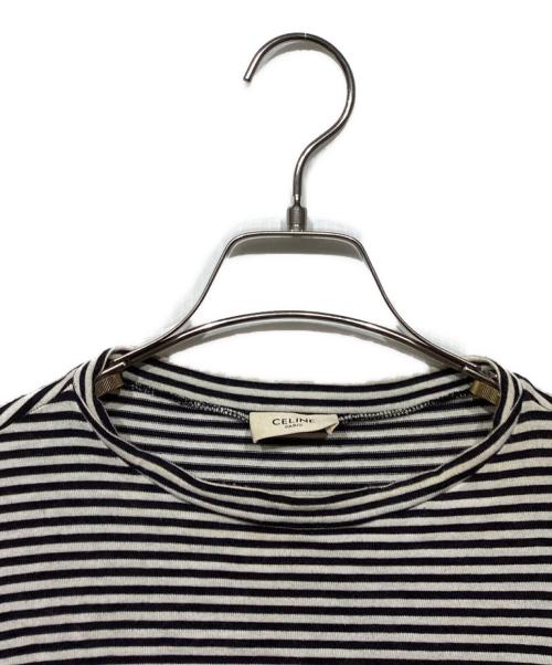 CELINE（セリーヌ）CELINE (セリーヌ) ボーダーカットソー　2X352469F ホワイト×ブラック サイズ:Mの古着・服飾アイテム