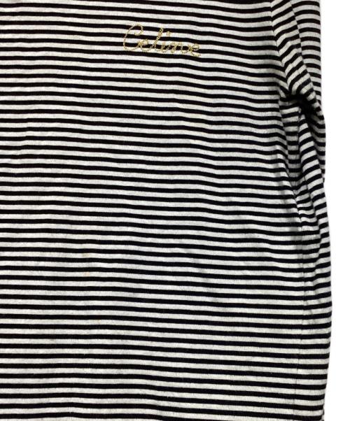 CELINE（セリーヌ）CELINE (セリーヌ) ボーダーカットソー　2X352469F ホワイト×ブラック サイズ:Mの古着・服飾アイテム