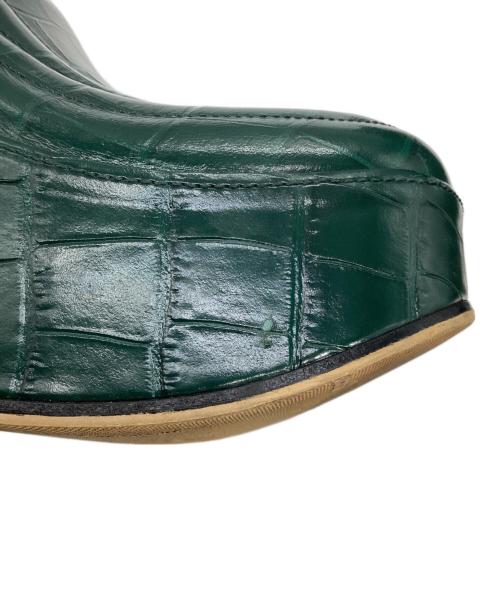 BOTTEGA VENETA（ボッテガベネタ）BOTTEGA VENETA (ボッテガベネタ) クロコ型押しサボサンダル グリーン サイズ:36 1/2の古着・服飾アイテム