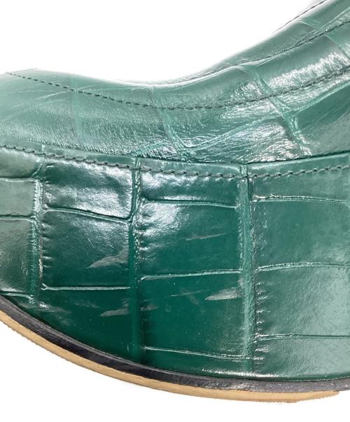 BOTTEGA VENETA（ボッテガベネタ）BOTTEGA VENETA (ボッテガベネタ) クロコ型押しサボサンダル グリーン サイズ:36 1/2の古着・服飾アイテム