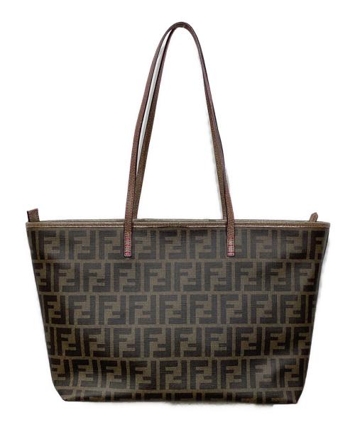 FENDI（フェンディ）FENDI (フェンディ) ズッカ柄PVCトートバッグ　8BH198-GRP ブラウンの古着・服飾アイテム