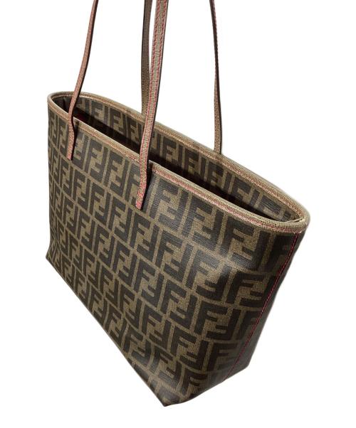 FENDI（フェンディ）FENDI (フェンディ) ズッカ柄PVCトートバッグ　8BH198-GRP ブラウンの古着・服飾アイテム