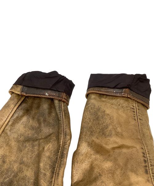 Kakuishi（カクイシ）Kakuishi (カクイシ) カウレザージャケット ブラック×ブラウン サイズ:Lの古着・服飾アイテム