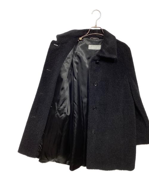 MaxMara（マックスマーラ）MaxMara (マックスマーラ) アルパカ・モヘア シャギースタンドカラーコート ブラック サイズ:36の古着・服飾アイテム