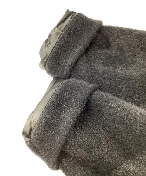 MaxMara（マックスマーラ）MaxMara (マックスマーラ) アルパカ・モヘア シャギースタンドカラーコート ブラック サイズ:36の古着・服飾アイテム