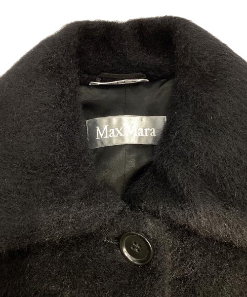 MaxMara（マックスマーラ）MaxMara (マックスマーラ) アルパカ・モヘア シャギースタンドカラーコート ブラック サイズ:36の古着・服飾アイテム