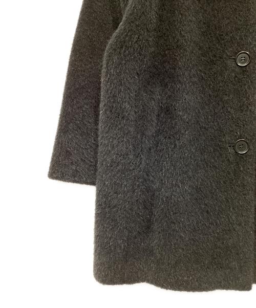MaxMara（マックスマーラ）MaxMara (マックスマーラ) アルパカ・モヘア シャギースタンドカラーコート ブラック サイズ:36の古着・服飾アイテム