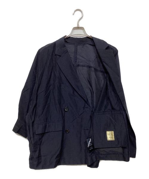 journal standard L'essage（ジャーナルスタンダード レサージュ）journal standard L'essage (ジャーナルスタンダード レサージュ) シアードルマンジャケット/ダブルジャケット ネイビー サイズ:Freeの古着・服飾アイテム