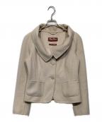 Max Mara Studioマックスマーラ ストゥディオ）の古着「アンゴラカシミヤ混 ショートコート　60461109」｜ベージュ