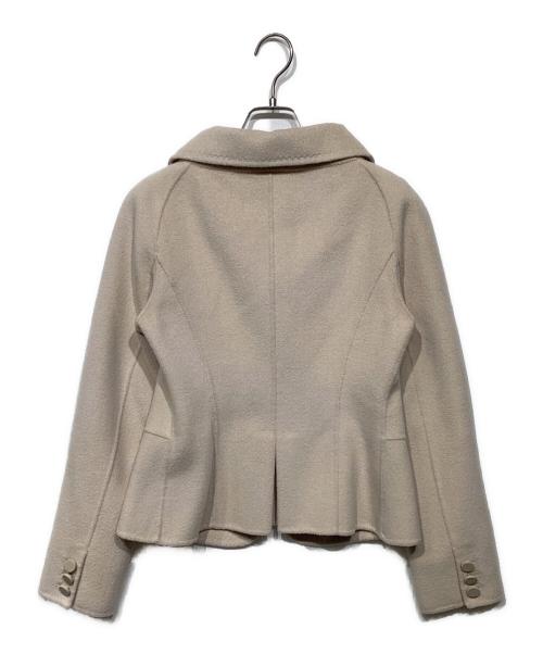 Max Mara Studio（マックスマーラ ストゥディオ）Max Mara Studio (マックスマーラ ストゥディオ) アンゴラカシミヤ混 ショートコート　60461109 ベージュ サイズ:40の古着・服飾アイテム