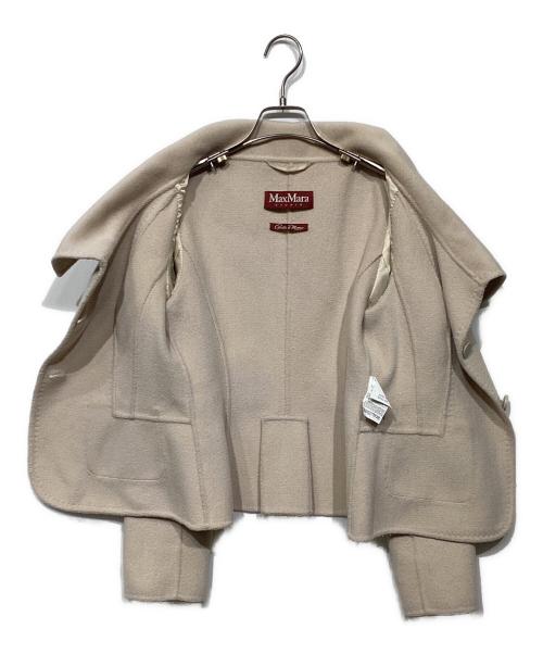 Max Mara Studio（マックスマーラ ストゥディオ）Max Mara Studio (マックスマーラ ストゥディオ) アンゴラカシミヤ混 ショートコート　60461109 ベージュ サイズ:40の古着・服飾アイテム