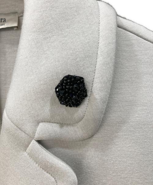 'S Max Mara（エスマックスマーラ）'S Max Mara (エスマックスマーラ) ビジュー付ボンディングコート　2399060133 6 75 グレー サイズ:Sの古着・服飾アイテム