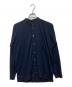 HOMME PLISSE ISSEY MIYAKE（オム プリッセ イッセイ ミヤケ）の古着「バンドカラーシャツ　HP71JJ303」｜ネイビー