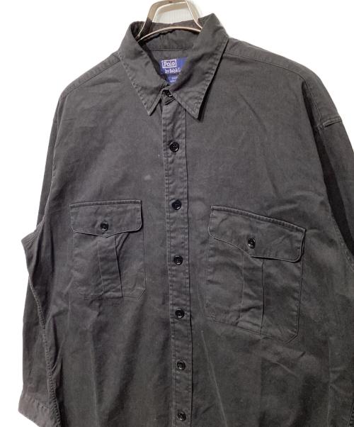 POLO RALPH LAUREN（ポロ・ラルフローレン）POLO RALPH LAUREN (ポロ・ラルフローレン) SIERRA ミリタリーシャツ ブラック サイズ:Lの古着・服飾アイテム