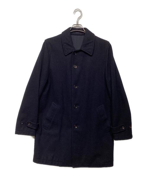 COMME des GARCONS HOMME（コムデギャルソン オム）COMME des GARCONS HOMME (コムデギャルソン オム) AD2005　ウールナイロン ステンカラーコート　HN-C016 ネイビー サイズ:Sの古着・服飾アイテム