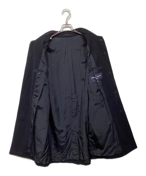 COMME des GARCONS HOMME（コムデギャルソン オム）COMME des GARCONS HOMME (コムデギャルソン オム) AD2005　ウールナイロン ステンカラーコート　HN-C016 ネイビー サイズ:Sの古着・服飾アイテム
